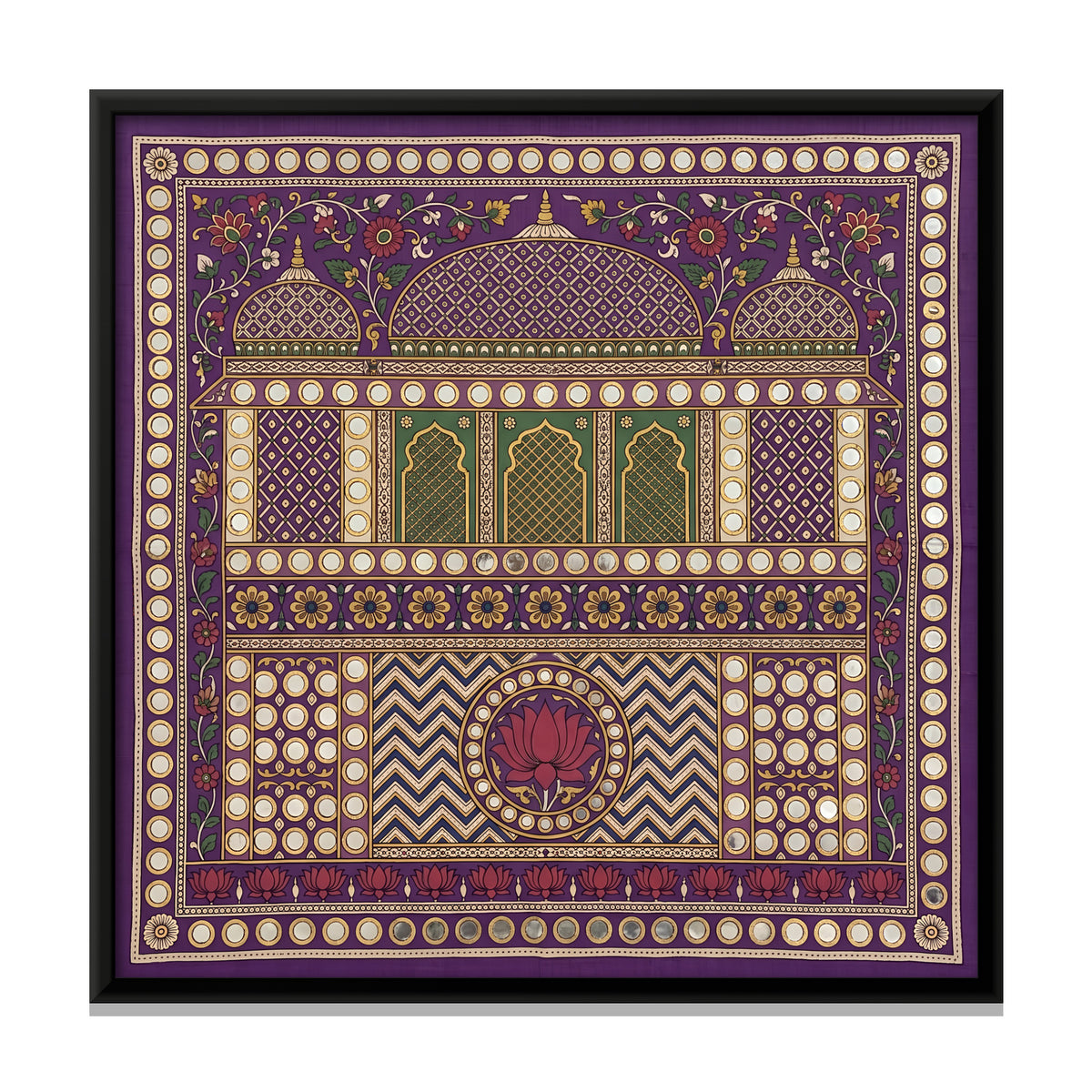 Mirror Palace Facade - framed canvas print, front view