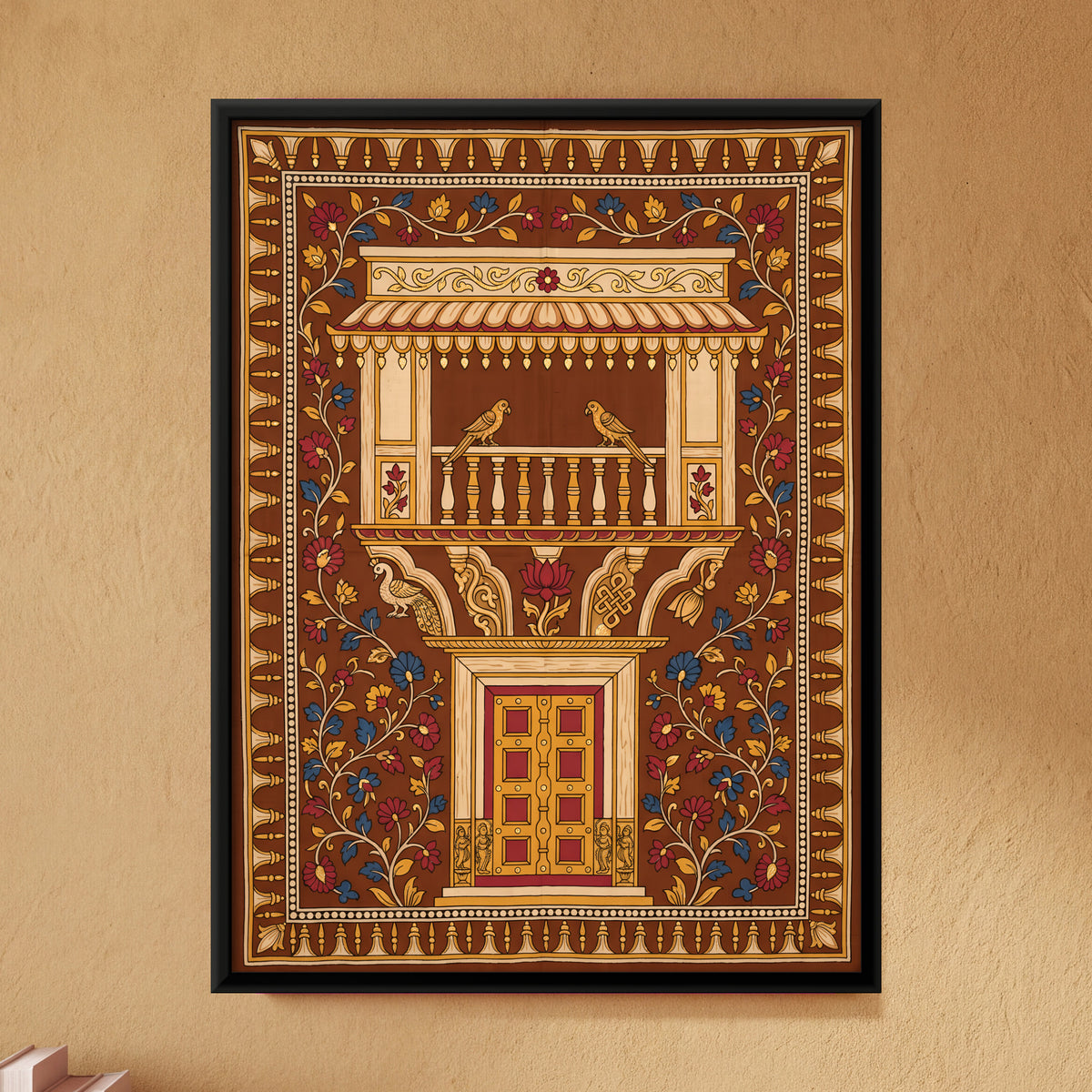 Jharokha Balcony - framed canvas art hung on a wall