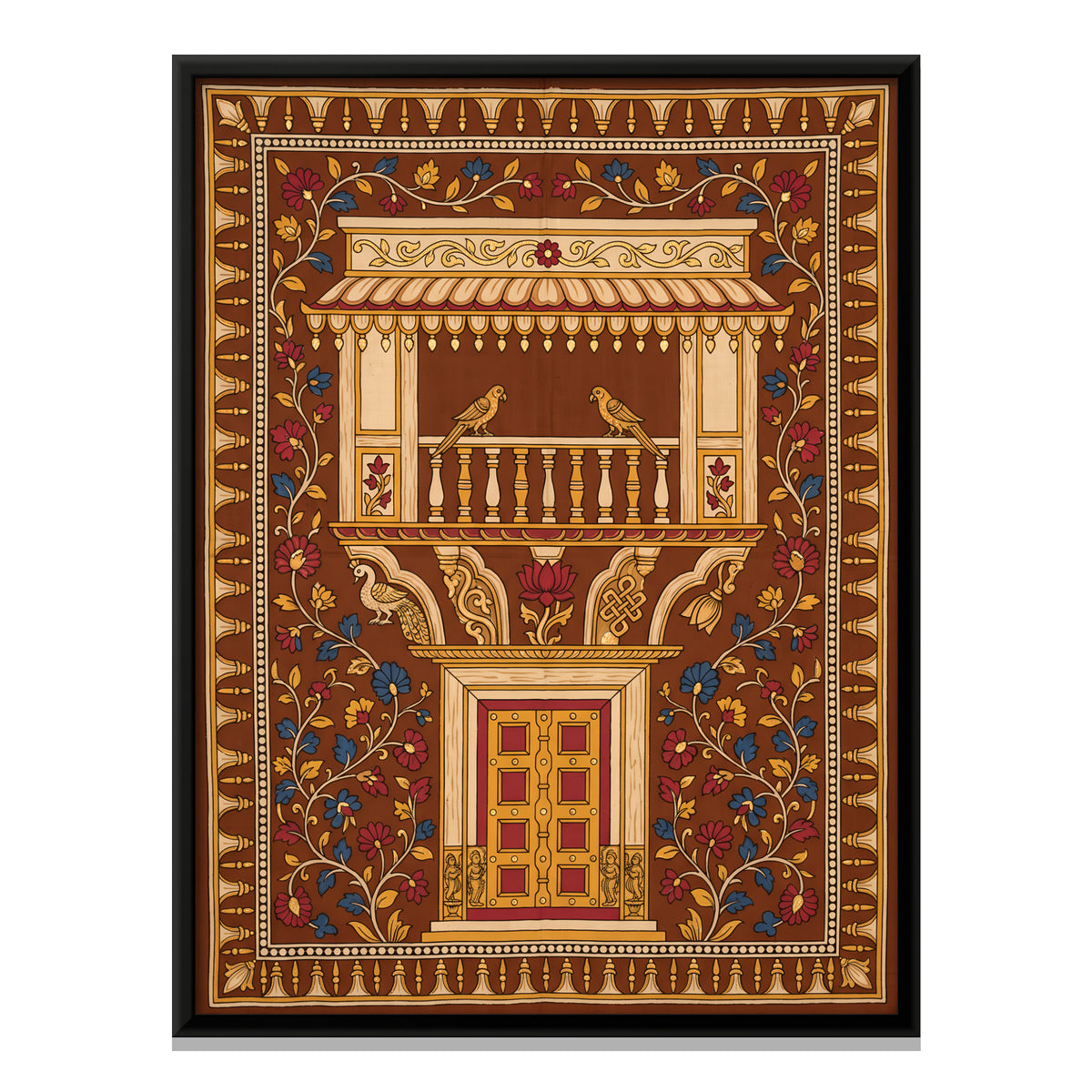 Jharokha Balcony - framed canvas print, front view
