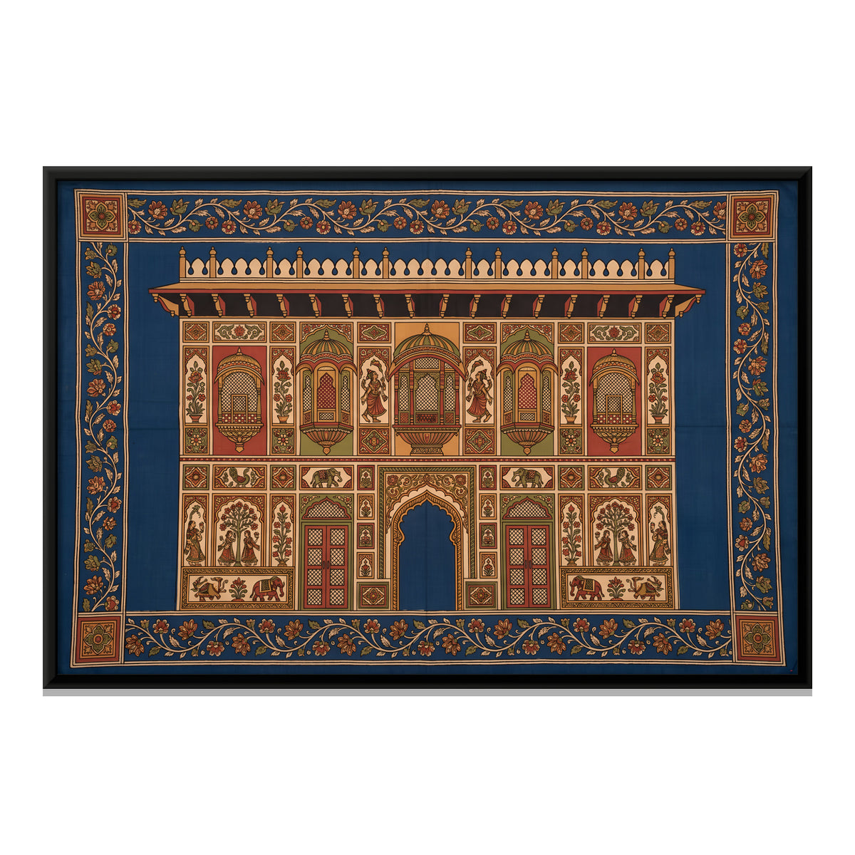 Carved Palace Gateway - framed canvas print, front view