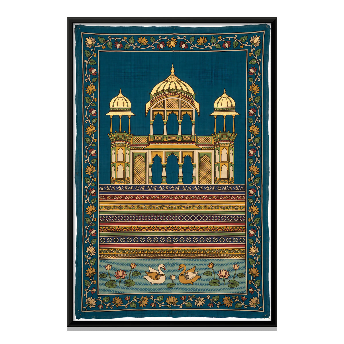 Domed Pavilion on the Ghat - framed canvas print, front view