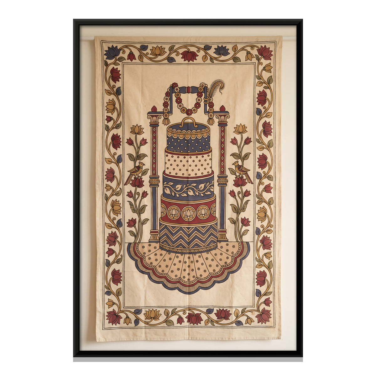 Stacked Tiffin Carrier - framed canvas print, front view