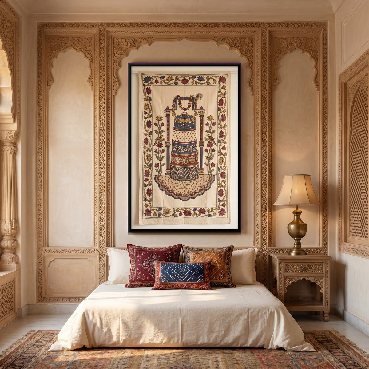 Stacked Tiffin Carrier - canvas art shown in a styled room