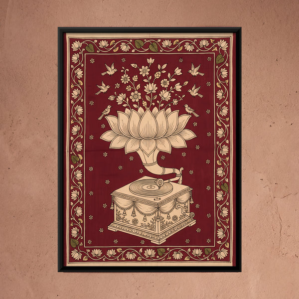 Gramophone with a Lotus Flower Horn