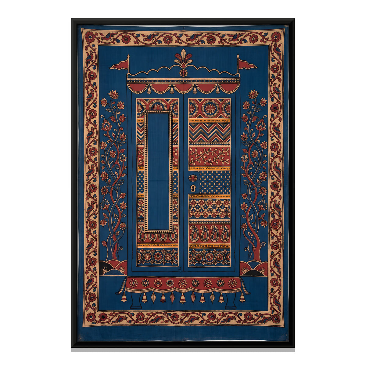 Almirah with a Mirror Door - framed canvas print, front view