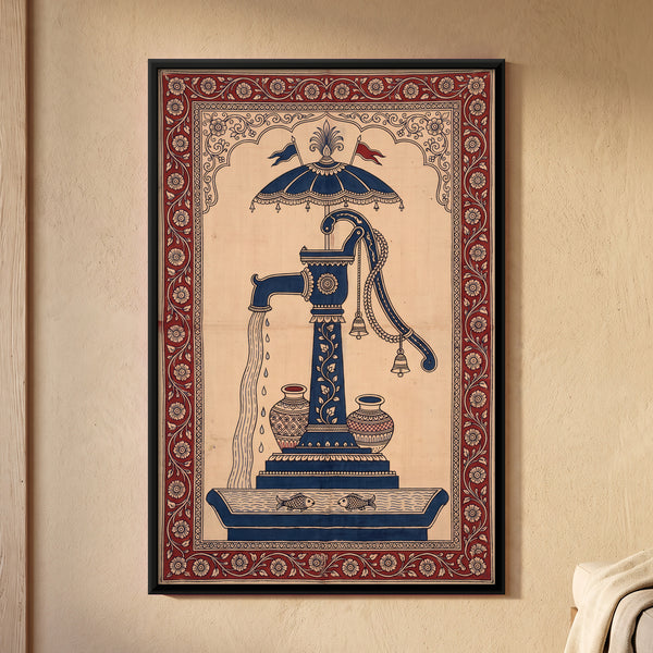 Hand Pump Under a Decorative Parasol
