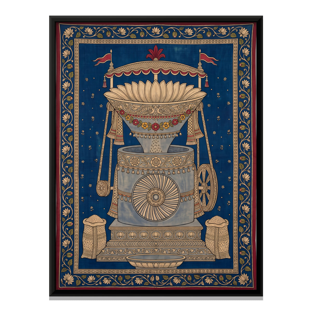 Flour Mill - framed canvas print, front view
