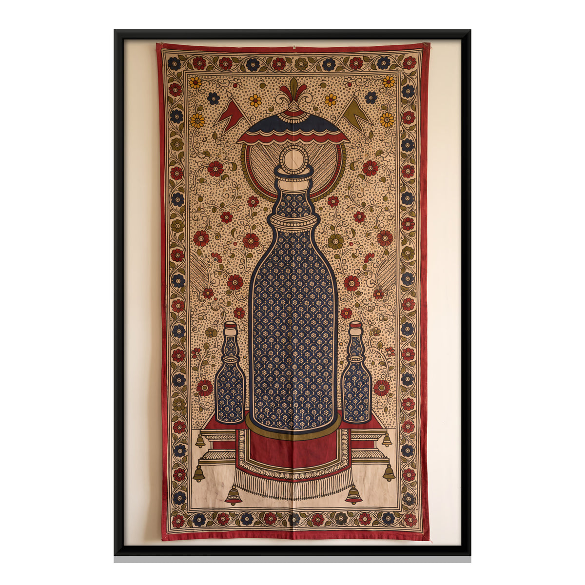 Goli Soda Bottles - framed canvas print, front view