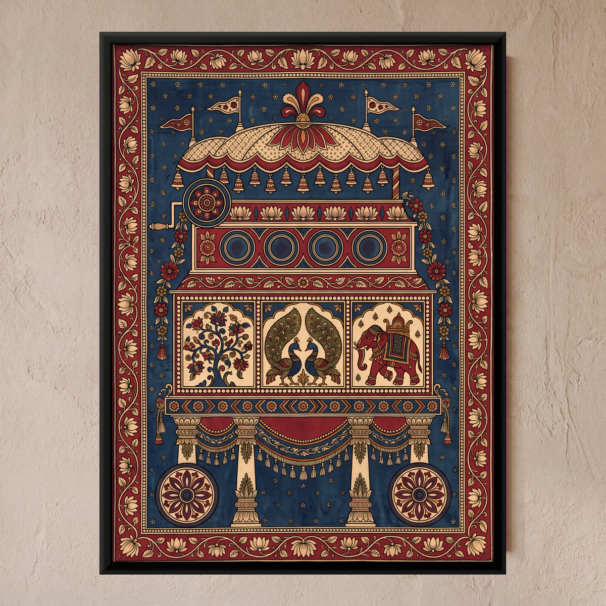 The Bioscope Cart - framed canvas art hung on a wall