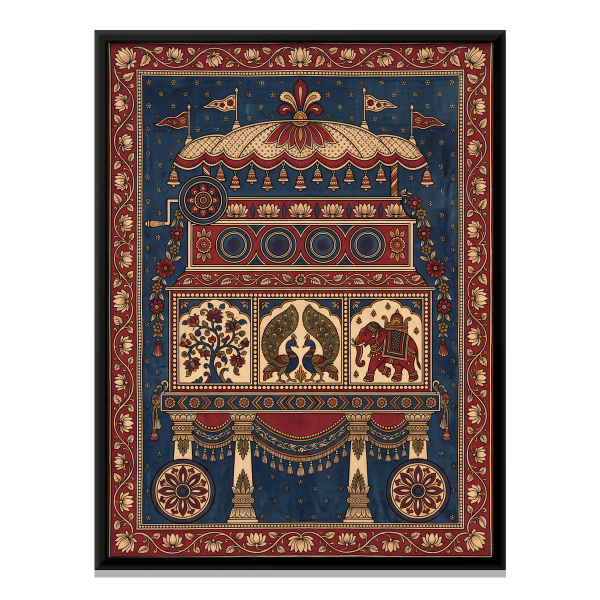 The Bioscope Cart - framed canvas print, front view
