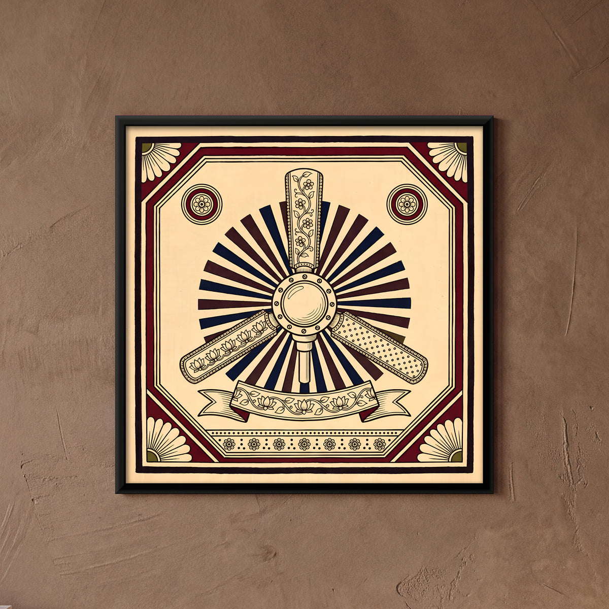 Ceiling Fan - framed canvas art hung on a wall