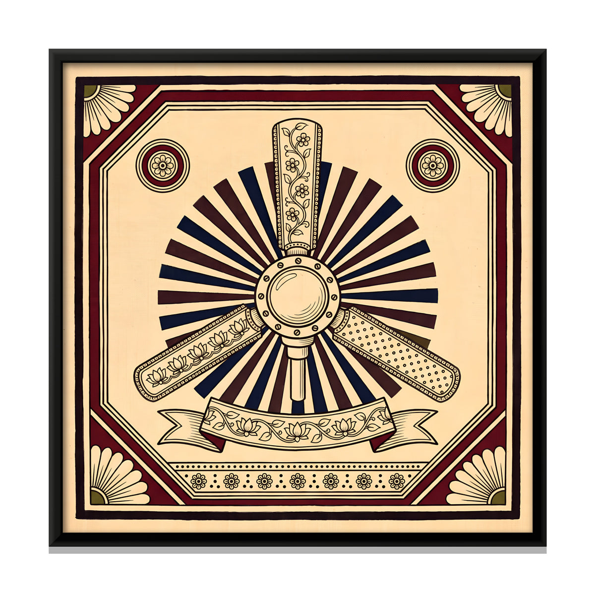 Ceiling Fan - framed canvas print, front view
