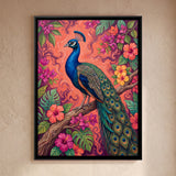 Peacock on a Flowering Branch