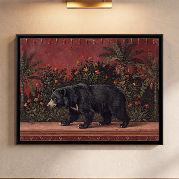 Sloth Bear on a Garden Terrace