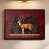 Spotted Deer on a Garden Terrace