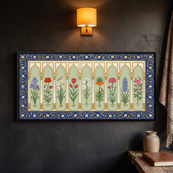 Garden Flowers in Arched Niches