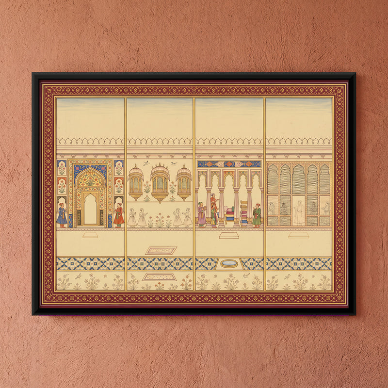 Palace Halls and Alcoves - framed canvas art hung on a wall