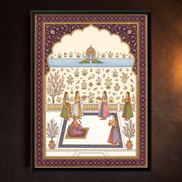Prince and Female Attendants on a Terrace