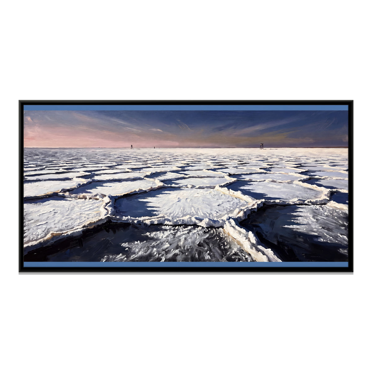 Rann of Kutch Salt Flats - framed canvas print, front view
