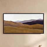 Barren Rolling Hills Under a Pale Sky