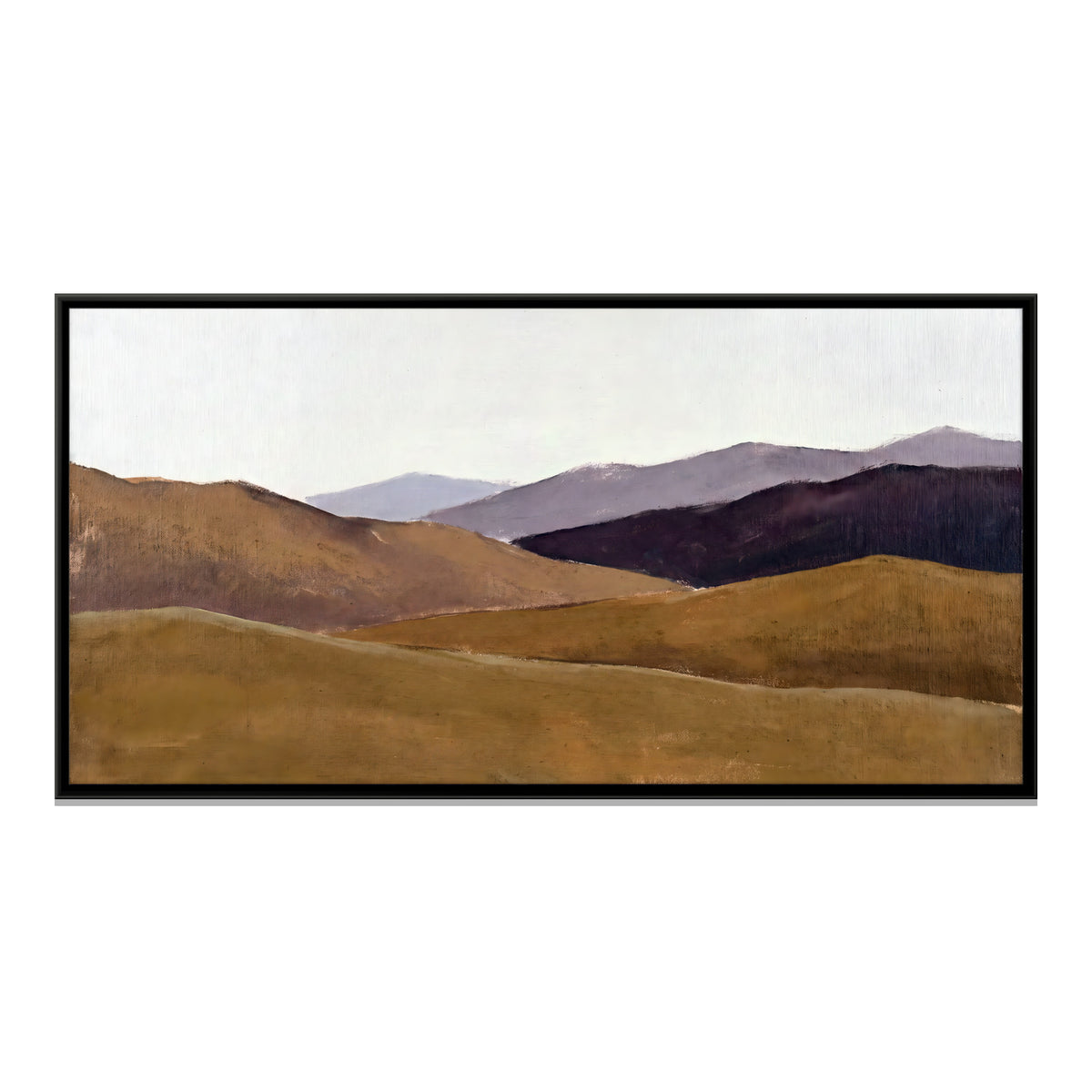 Barren Hills of Ladakh - framed canvas print, front view