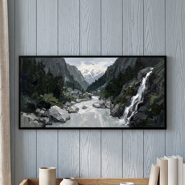 Waterfall in a Rocky River Gorge