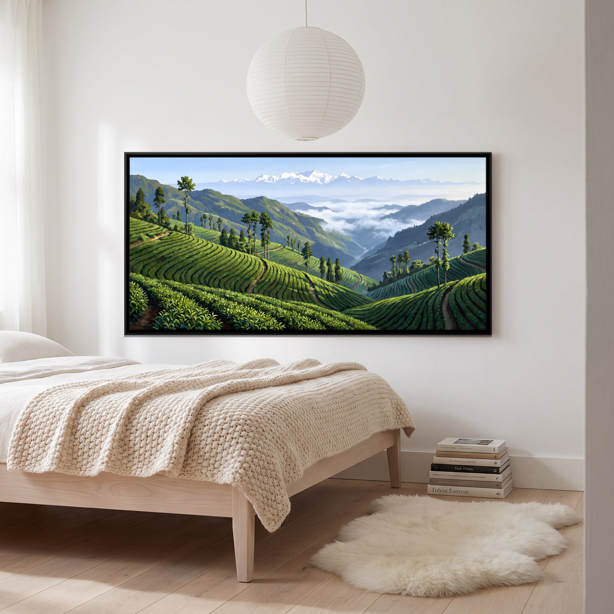 Tea Garden Hills - canvas art shown in a second room setting