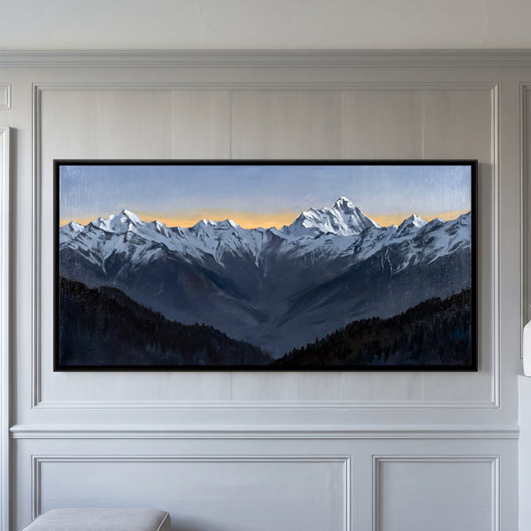 Nanda Devi at Dawn with a Golden Horizon