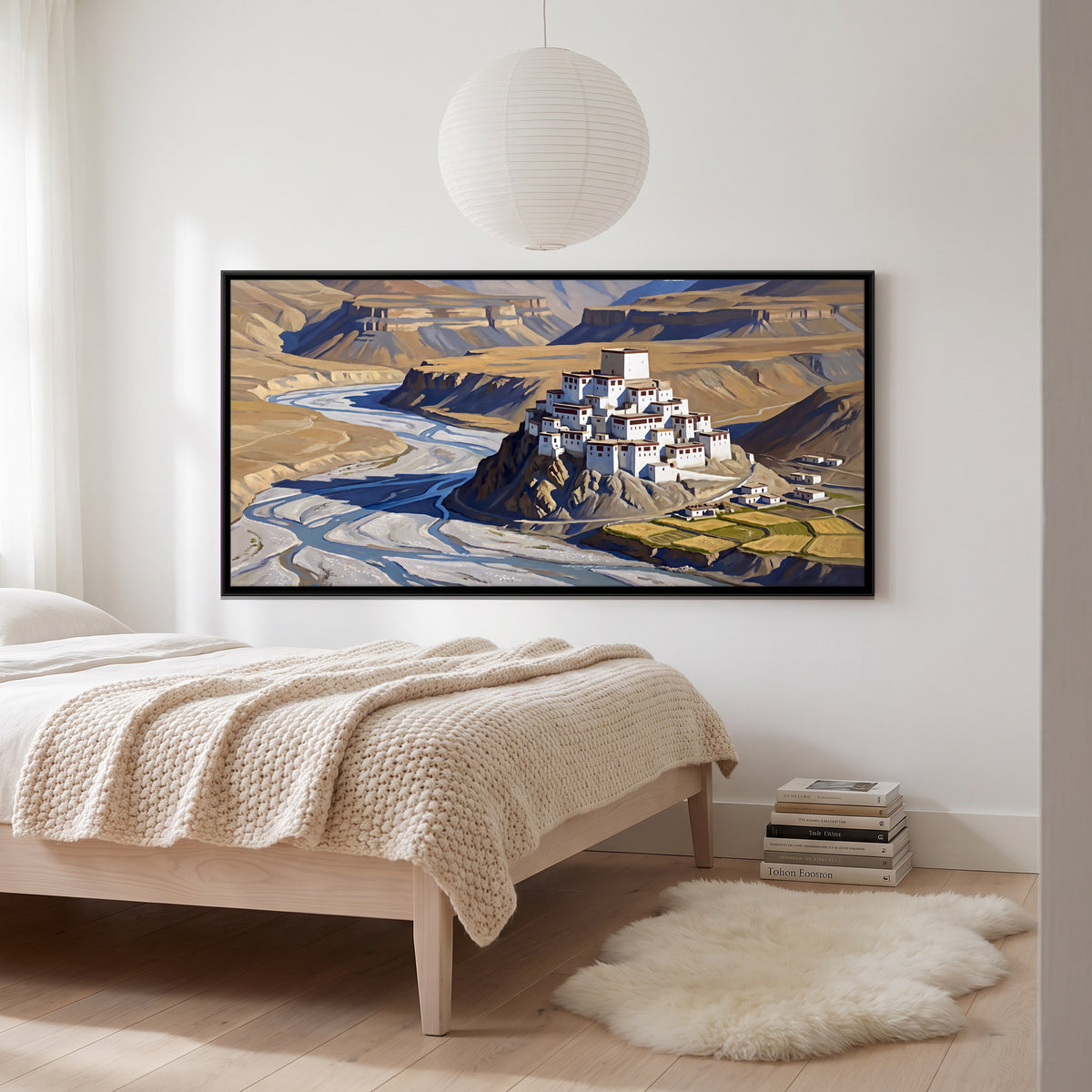 Key Monastery in Spiti - canvas art shown in a second room setting