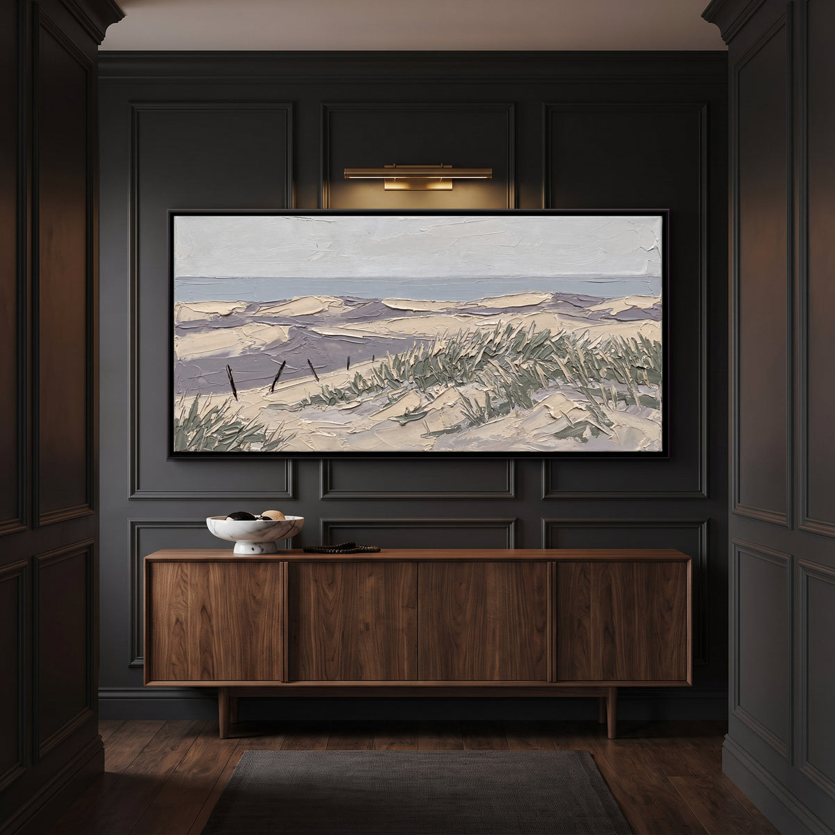Dune Grass by the Sea - canvas art shown in a second room setting