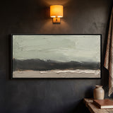 Sage and Charcoal Abstract Horizon