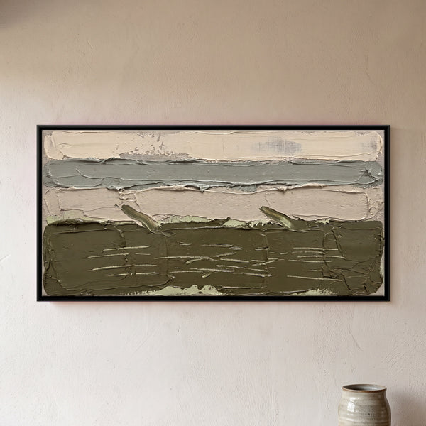 Olive and Oatmeal Abstract Horizon