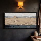 Abstract Landscape in Sand and Teal
