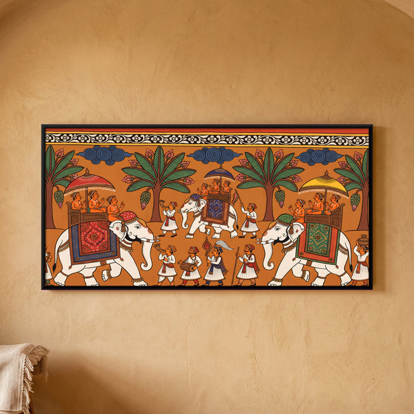 Royal Elephant Procession in Amber