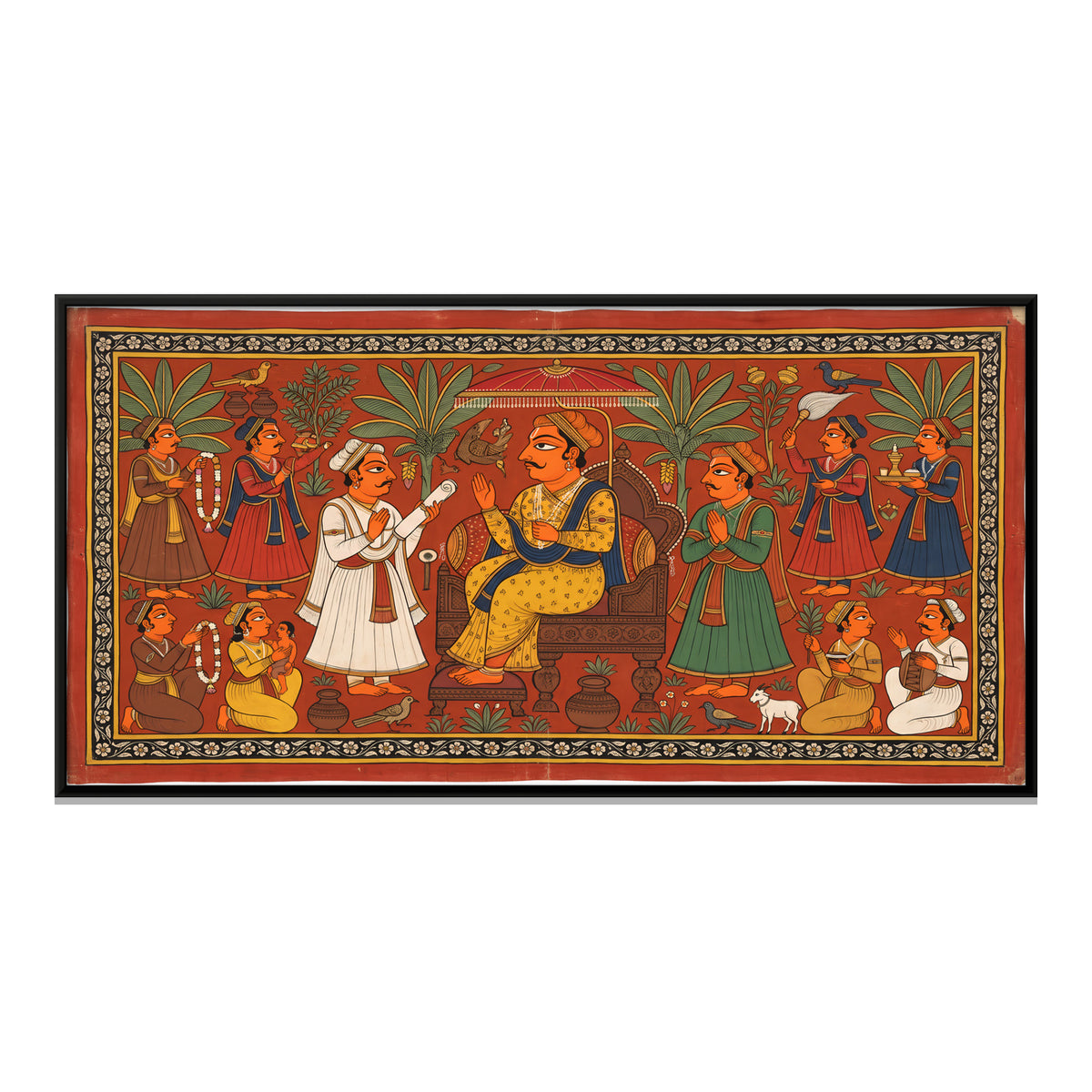 Royal Durbar - framed canvas print, front view