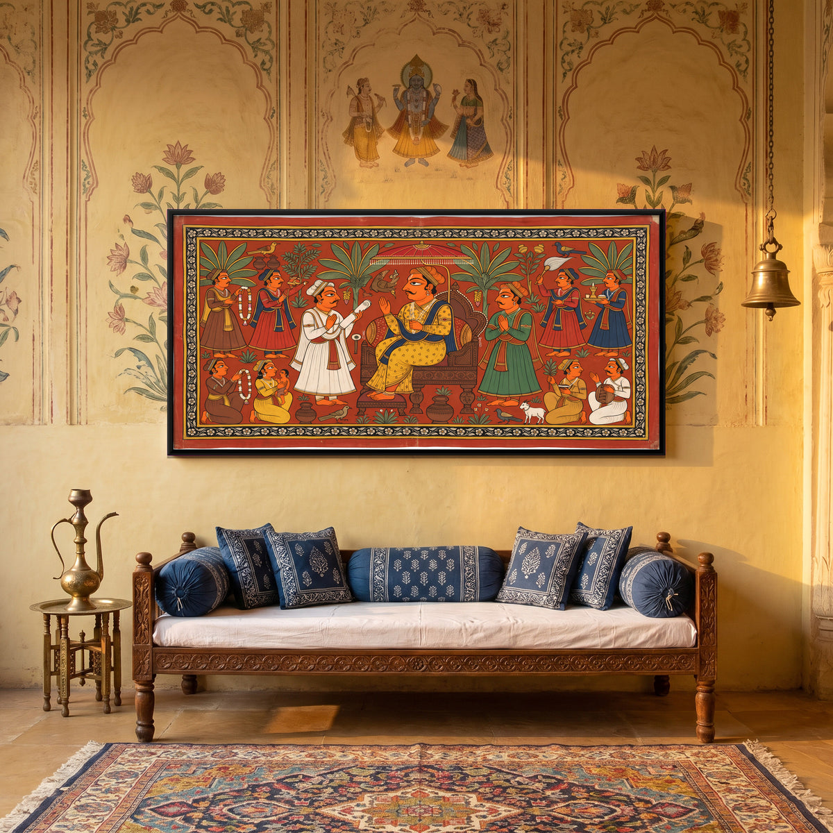 Royal Durbar - canvas art shown in a styled room