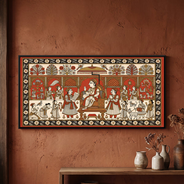 Royal Darbar Scene with Ruler and Attendants