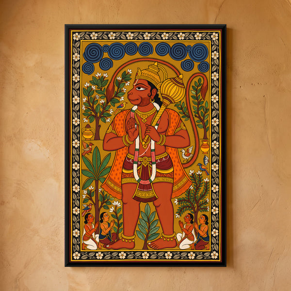 Standing Hanuman with Four Devotees