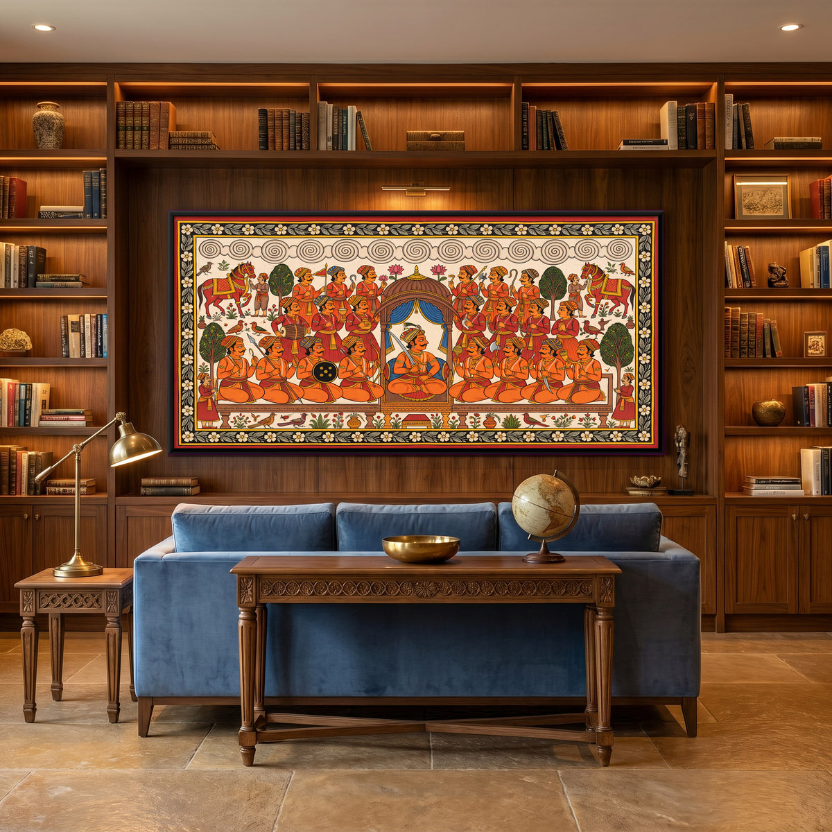 The Twenty-Four Brothers - canvas art shown in a second room setting