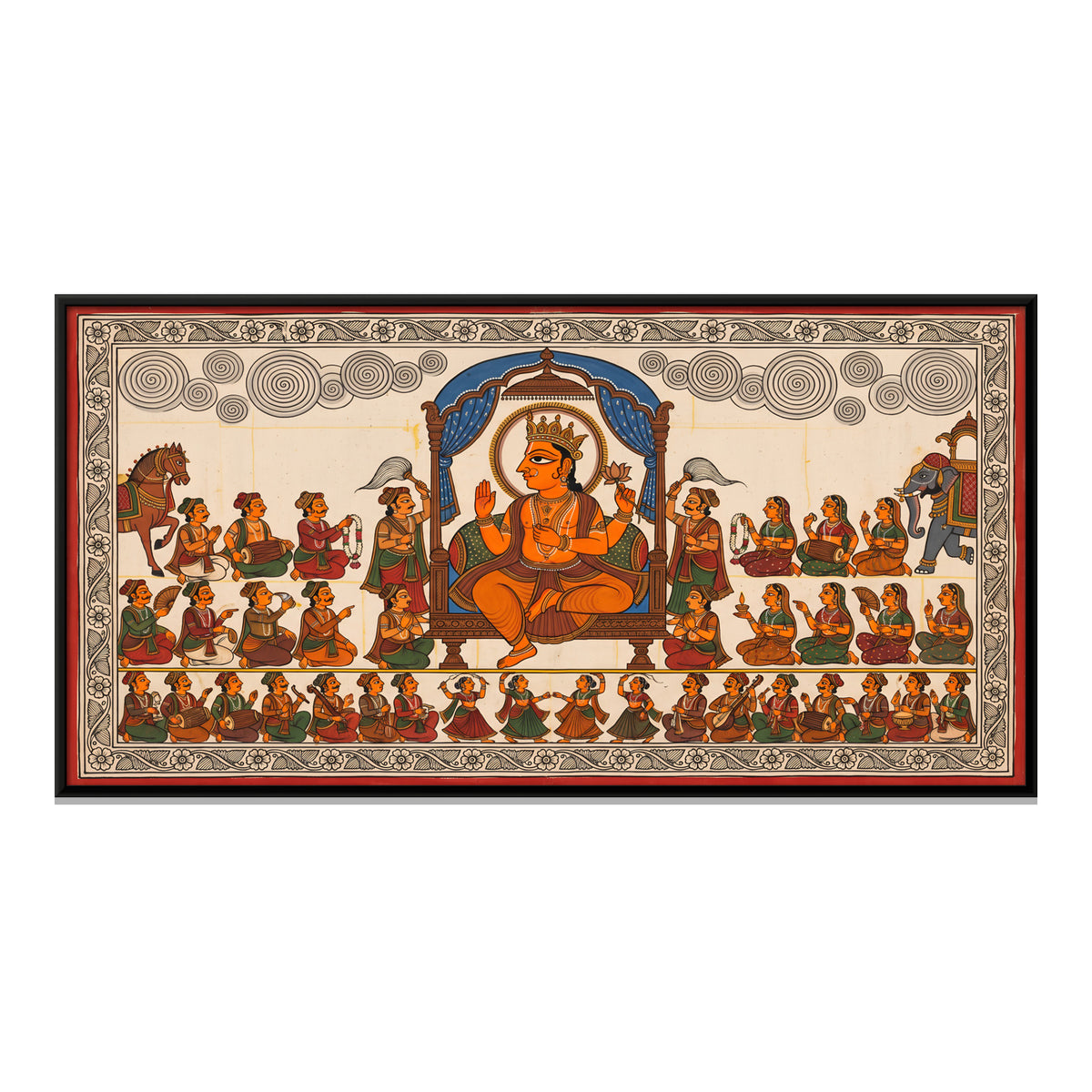 Devnarayan Darbar - framed canvas print, front view