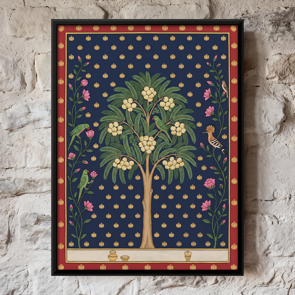 Amla Tree - framed canvas art hung on a wall