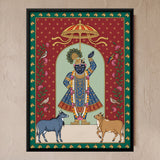 Shrinathji with Nilgai and Cow