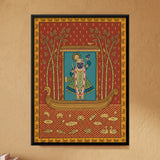 Nauka Vihar - Shrinathji's Boat Among Bamboo | Pichwai