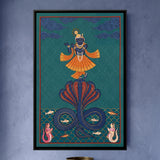Shri Krishna Dancing on the Multi-headed Serpent Kaliya