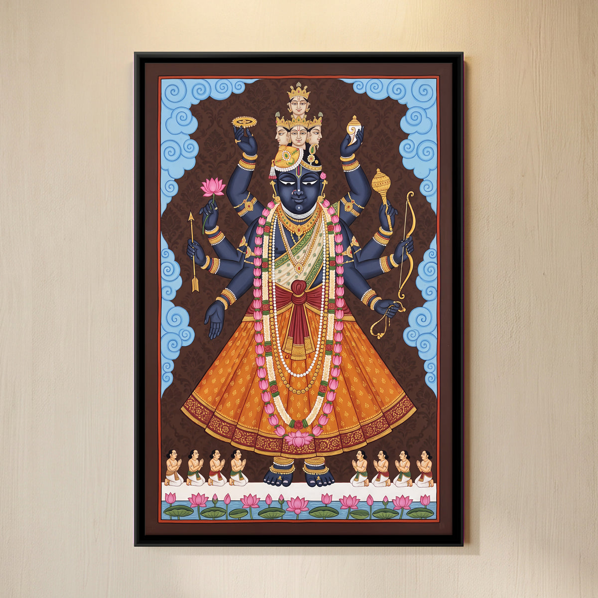 Vishwaroop Darshan - framed canvas art hung on a wall