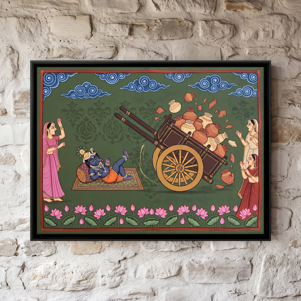 Infant Shri Krishna Overturning the Handcart