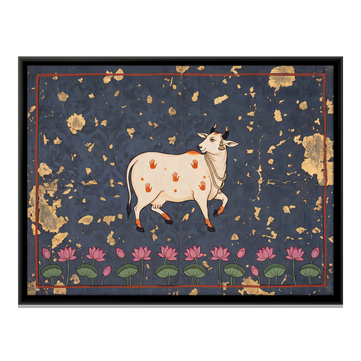 Gau Mata - framed canvas print, front view