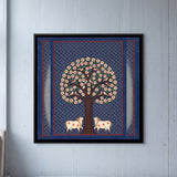 Blossoming Tree with Birds and Two Cows