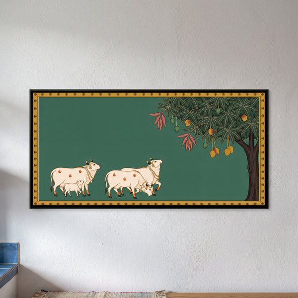 Cows Beside a Mango Tree