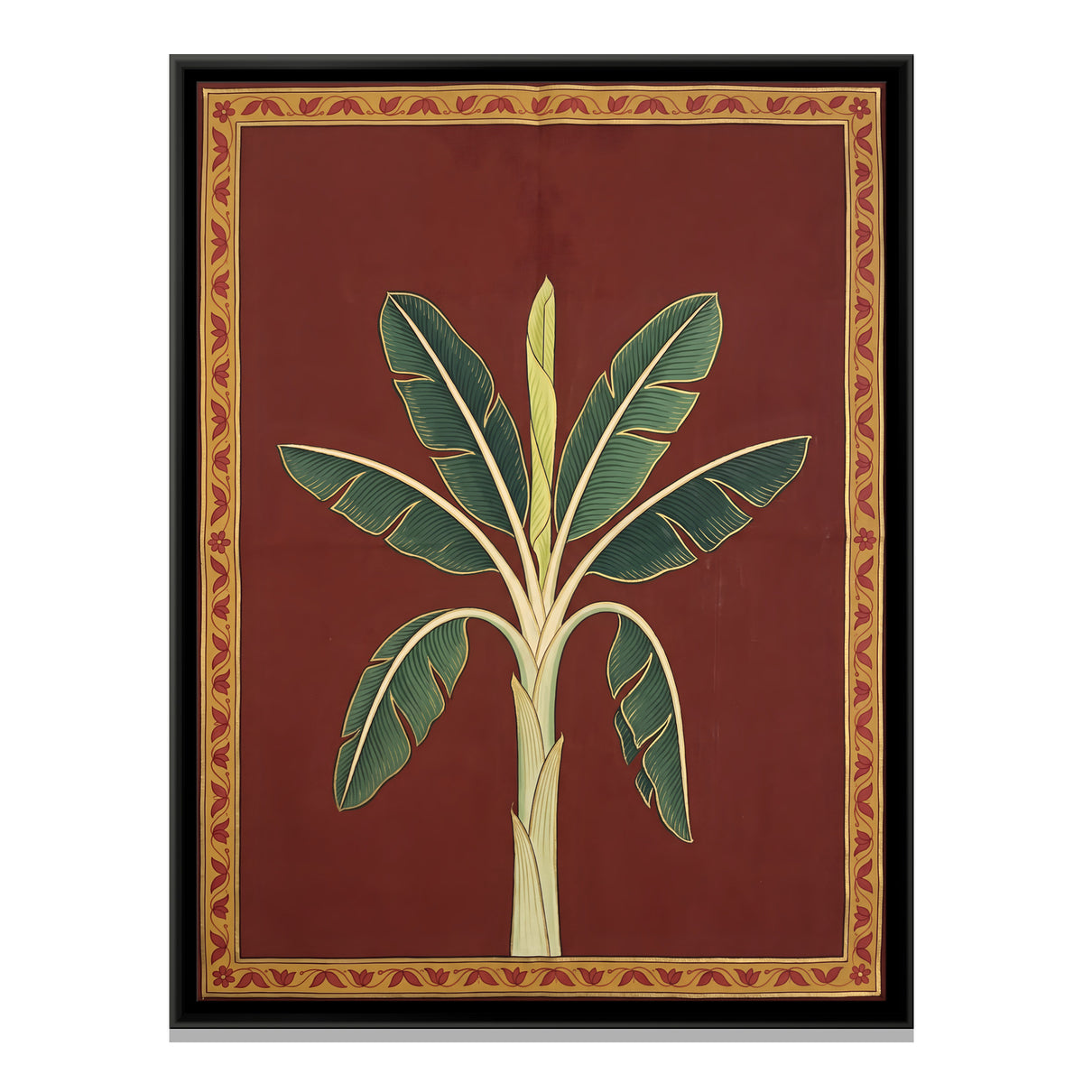 Banana Tree - framed canvas print, front view
